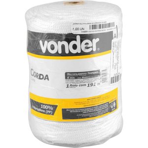 Corda Multifilamento 60 Mm Cor Branca Vonder