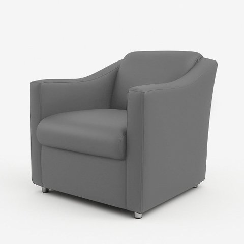 Milla Poltrona Decorativa para Consultório 12 Cores - Cinza