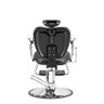 Cadeira Barber Barbeiro Reclinável Hidráulica Preta Dompel - 5