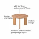 Ver imagem 6 de Mesa de Centro Orgânica Chanfrado Pé Madeira Complementos