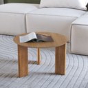 Ver imagem 1 de Mesa de Centro Orgânica Chanfrado Pé Madeira Complementos