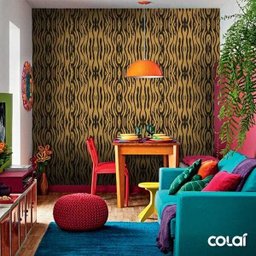 Papel De Parede Adesivo Lavável Listras De Tigre 6m - 5