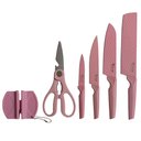 Ver imagem 1 de Jogo de Facas Rosa Kit com 6 Peças Beleza e Precisão para Sua Cozinha