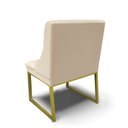 Ver imagem 6 de Cadeira Sala de Jantar Industrial Dourado Kit 8 Liz Sintético Bege D03 - D'Rossi