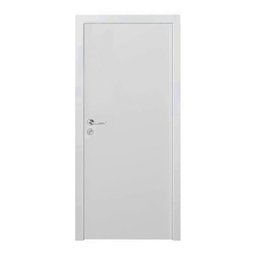 Kit Porta de Madeira 210x80cm Lisa Primer Esquerda Moldufama Branco - 2 Kit Porta de Madeira 210x80cm Lisa Primer Esquerda Moldufama Branco - 2