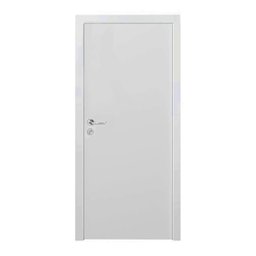 Kit Porta de Madeira 210x80cm Lisa Primer Esquerda Moldufama - 2 Kit Porta de Madeira 210x80cm Lisa Primer Esquerda Moldufama - 2