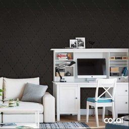 Papel De Parede Lavável Losango De Fundo Marrom 3m - 2