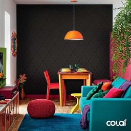 Papel De Parede Lavável Losango De Fundo Marrom 3m - 5