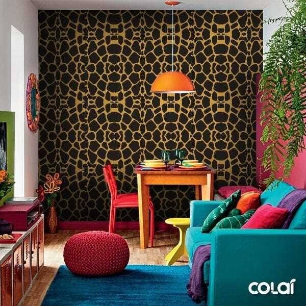 Papel De Parede Lavável Casco Negro De Tartaruga 3m - 5