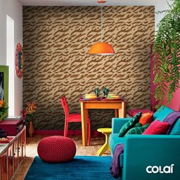 Papel De Parede Adesivo Lavável Manchas De Hienas 3m - 5