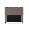 Cabeceira Dunas Solteirão Viúva 120cm com Strass Suede: Capuccino - 1