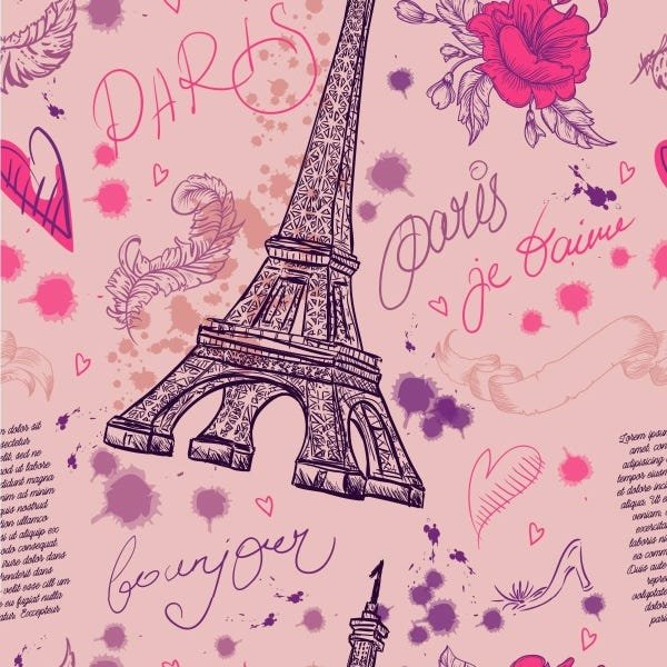 Papel De Parede Adesivo Lavável Torre Eiffel 18m - 1
