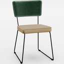 Ver imagem 3 de Kit 02 Cadeiras Decorativas Sala Jantar Allana L02 Facto Verde Musgo Linho Bege Escuro - Lyam Decor