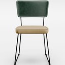 Ver imagem 6 de Kit 02 Cadeiras Decorativas Sala Jantar Allana L02 Facto Verde Musgo Linho Bege Escuro - Lyam Decor