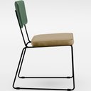 Ver imagem 7 de Kit 02 Cadeiras Decorativas Sala Jantar Allana L02 Facto Verde Musgo Linho Bege Escuro - Lyam Decor