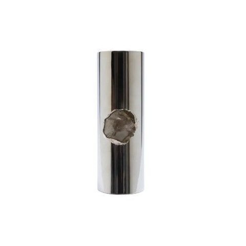 Vaso Tubo Cilindrico Aco Inox Grande