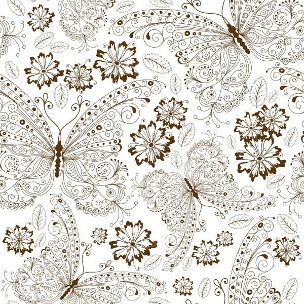 Papel De Parede Adesivo Lavável Borboletas 18m - 1