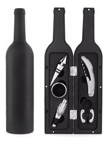 Kit Acessórios para Vinho Garrafa 6 Peças Saca Rolhas Abridor - 1