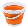 Balde Retrátil, Dobrável, De Silicone, Colorido - Laranja - 2