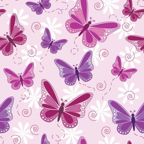Papel De Parede Adesivo Lavável Borboletas 3D 12m - 1