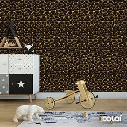 Papel De Parede Adesivo Lavável Óculos Fundo Preto 12m - 5
