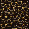 Papel De Parede Adesivo Lavável Óculos Fundo Preto 12m - 1