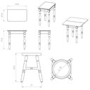 Ver imagem 3 de Conjunto Sala de Jantar com Mesa Dobrável e 4 Banquetas Multimóveis Cr50117 Mel