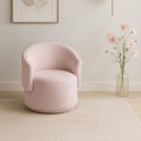 Ver imagem 1 de Poltrona Orgânica Bouclé Redonda para Sala Quarto Recepção Confortável Elegante Divani