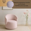 Ver imagem 3 de Poltrona Orgânica Bouclé Redonda para Sala Quarto Recepção Confortável Elegante Divani