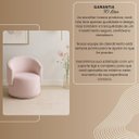 Ver mais imagens de Poltrona Orgânica Bouclé Redonda para Sala Quarto Recepção Confortável Elegante Divani
