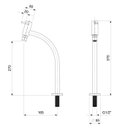 Ver imagem 2 de Torneira para Cozinha de Mesa Bica Alta com Arejador Articulado New Cromado Incepa Cód. B5010igcrb