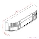 Ver imagem 2 de Rack Suspenso Algarve Tv 75 Polegadas Cor Cumaru e Opala - Madetec