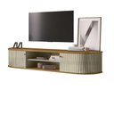 Ver imagem 1 de Rack Suspenso Algarve Tv 75 Polegadas Cor Cumaru e Opala - Madetec