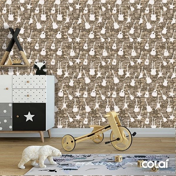 Papel De Parede Adesivo Lavável Musical 9m - 5