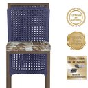Ver imagem 3 de Mesa Bistrô e 4 Banquetas Roma Marrom Corda Náutica Estofado 6 Trama Original