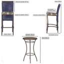 Ver imagem 2 de Mesa Bistrô e 4 Banquetas Roma Marrom Corda Náutica Estofado 6 Trama Original