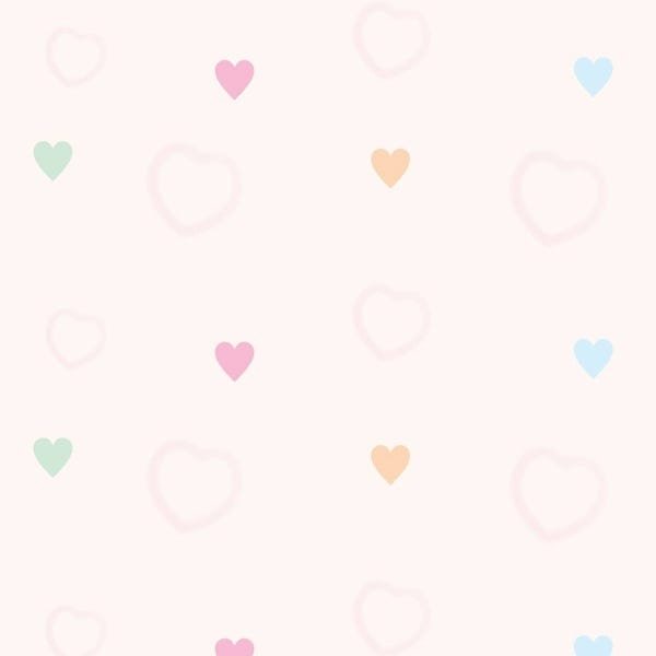 Papel De Parede Adesivo Lavável Coraçoes Pequenos 9m - 1