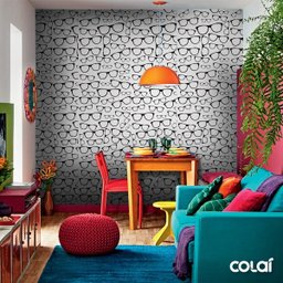 Papel De Parede Adesivo Lavável Óculos 9m - 6