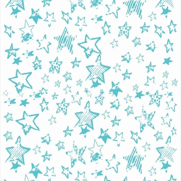 Papel De Parede Adesivo Lavável Estrelas Azuis 9m - 1