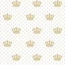 Papel de Parede Adesivo Lavável Coroa Com Fundo Branco 15m - 1