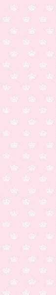 Papel de Parede Lavável Coroas Brancas de Fundo Rosa 12m - 7