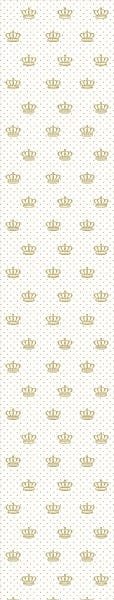 Papel de Parede Adesivo Lavável Coroa Com Fundo Branco 12m - 7