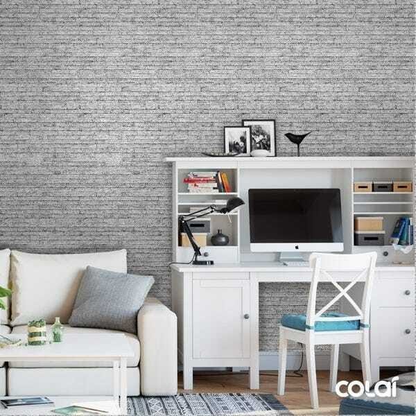 Papel de Parede Adesivo Lavável Madeira Cinza 12m - 2