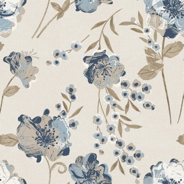 Papel De Parede Adesivo Lavável Flores Planeadas 18m - 1
