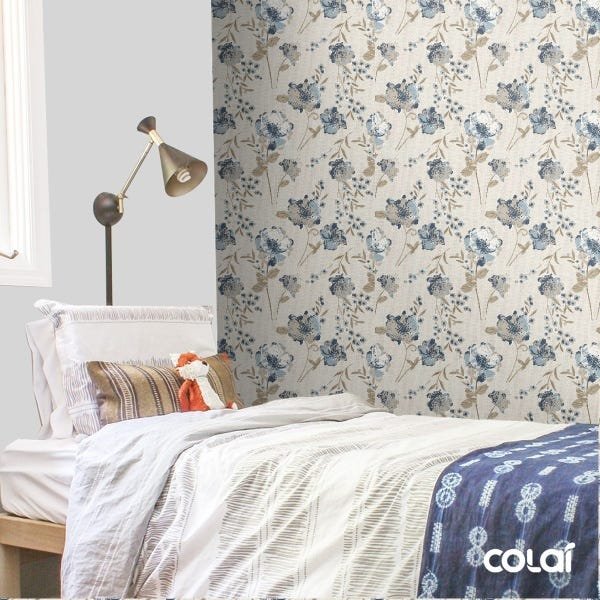 Papel De Parede Adesivo Lavável Flores Planeadas 18m - 3