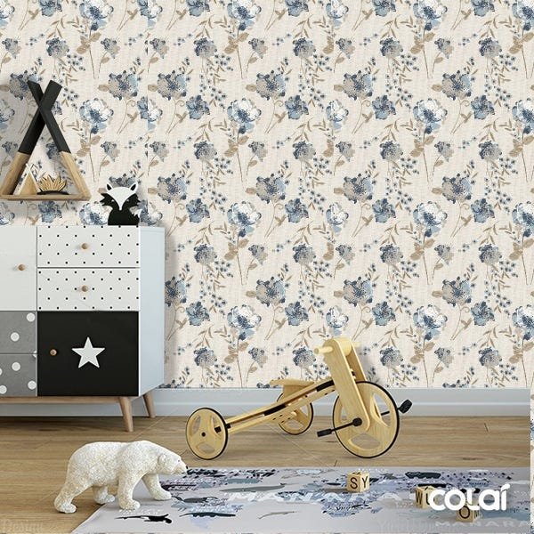 Papel De Parede Adesivo Lavável Flores Planeadas 18m - 6