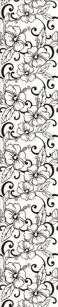 Papel De Parede Adesivo Lavável Hibisco Preto E Branco 18m - 7