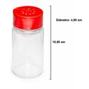 Ver imagem 3 de Kit 4 Porta Condimentos para Restaurantes e Lanchonetes 4 Frascos Vermelho
