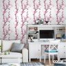 Papel De Parede Lavável Rosa Do Deserto Fundo Branco 18m - 2