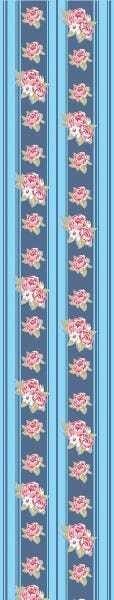Papel De Parede Adesivo Lavável Rosas Em Laços Azuis 18m - 7